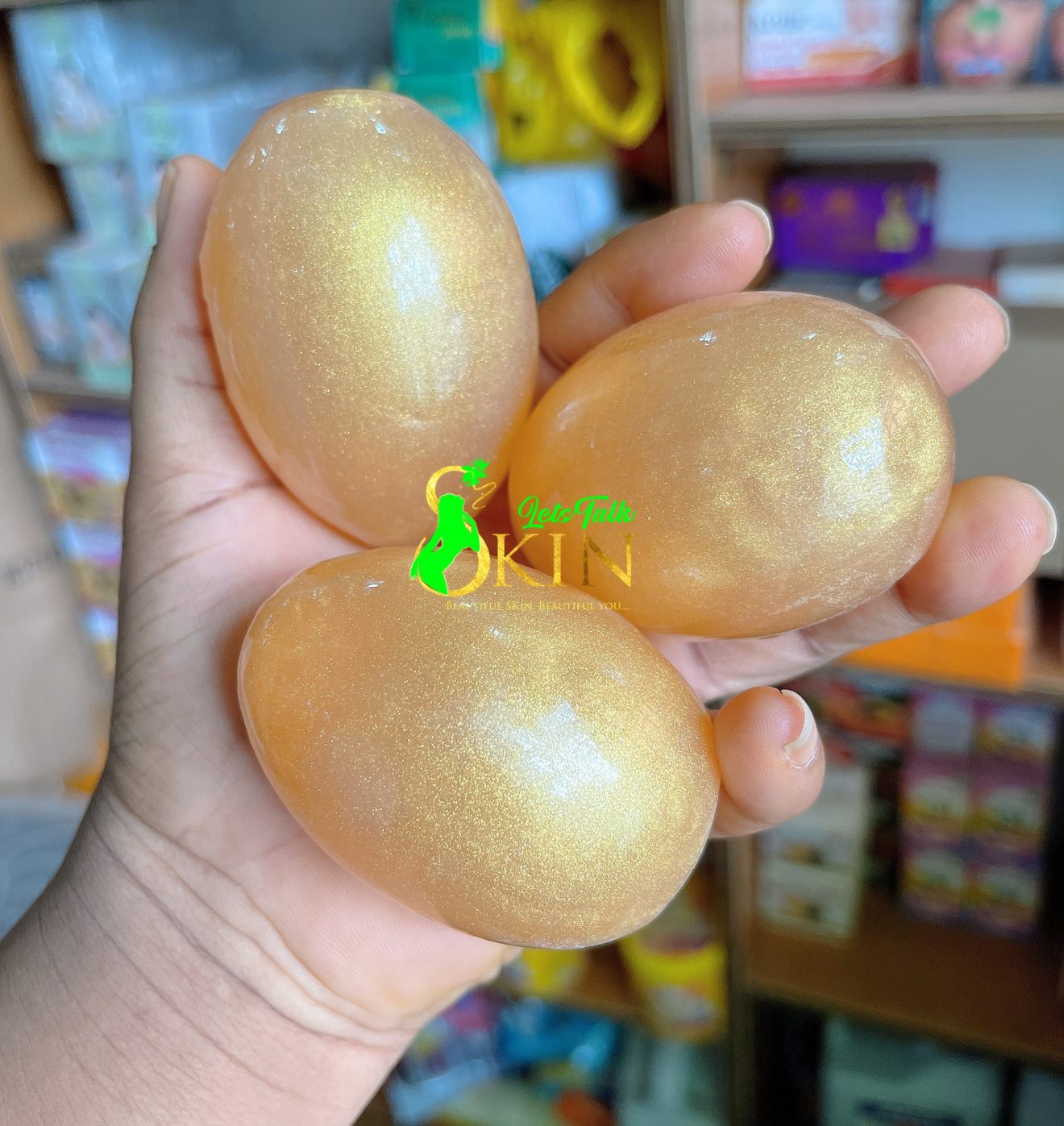 Gold Soap and Lotion Set